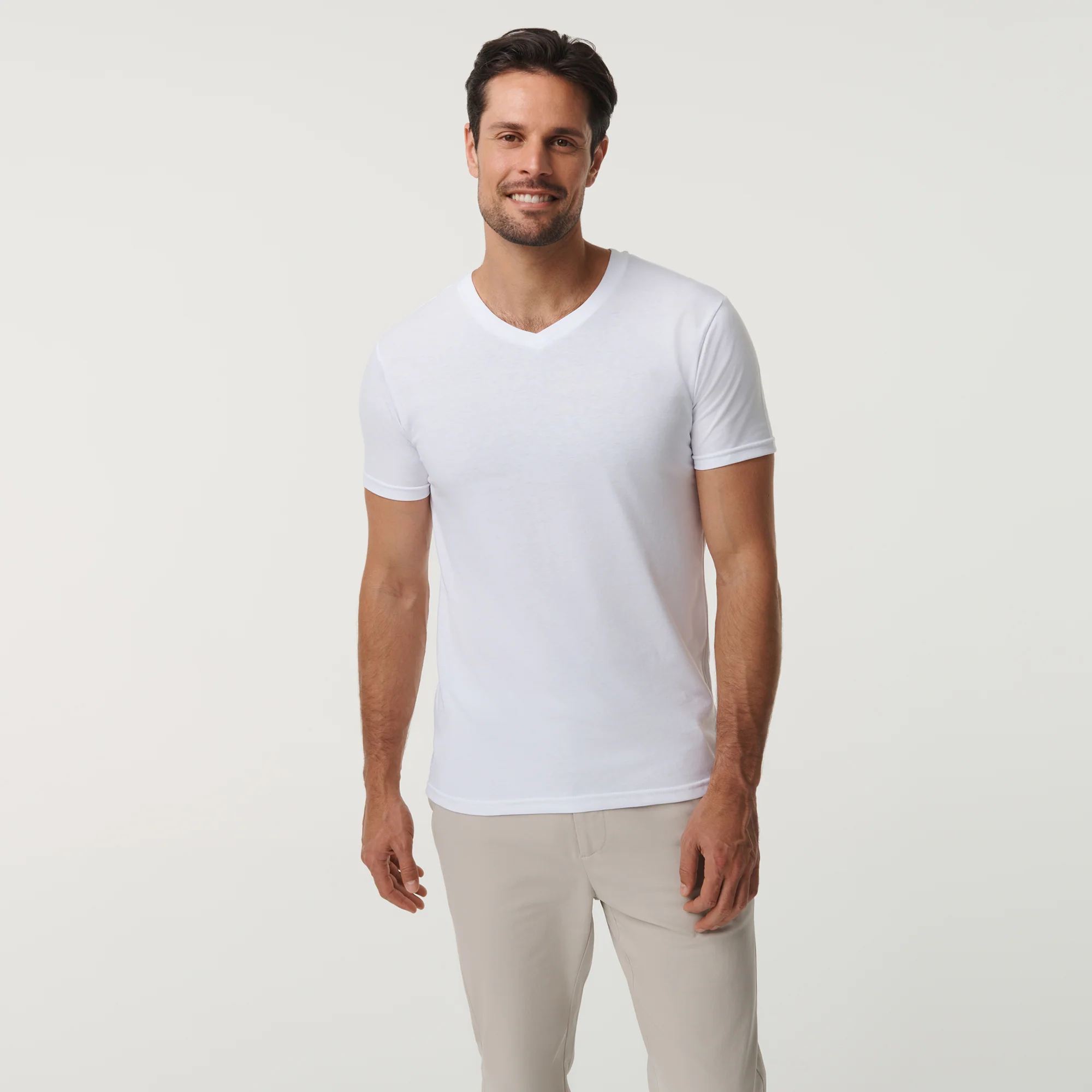 Classic V Neck - Crisp White - Image 3
