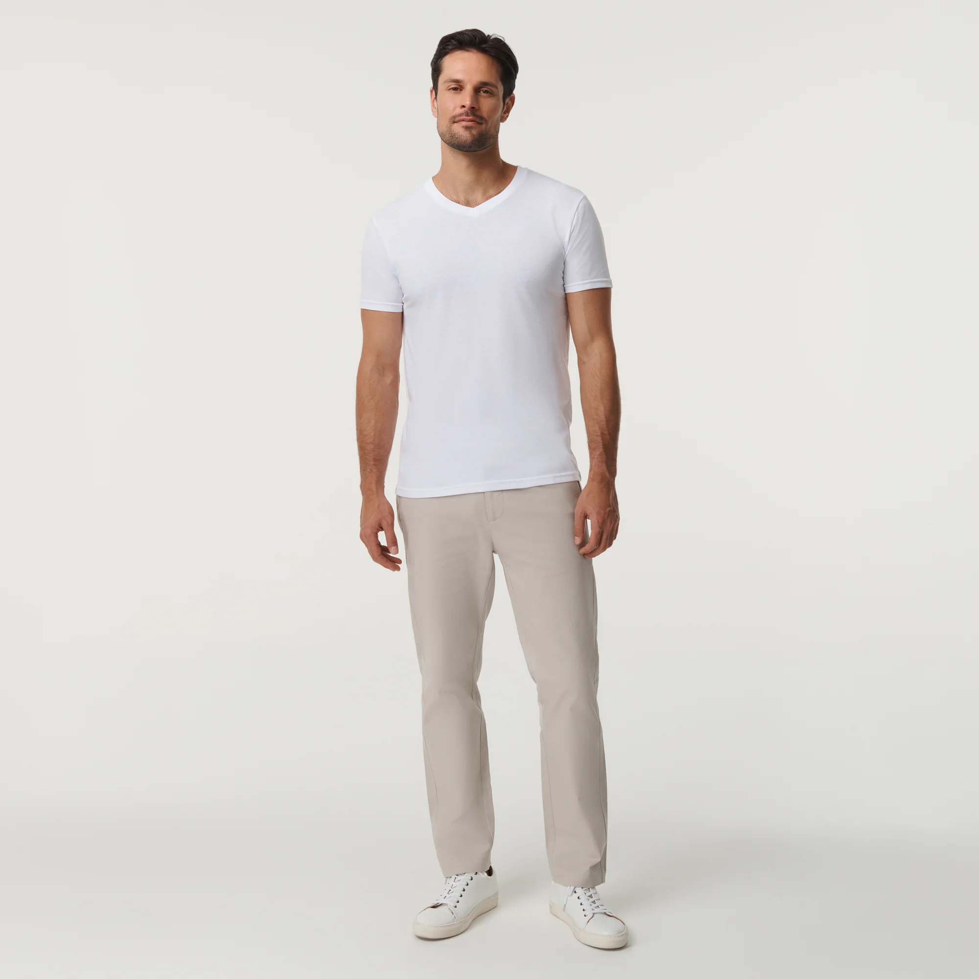 Classic V Neck - Crisp White - Image 4