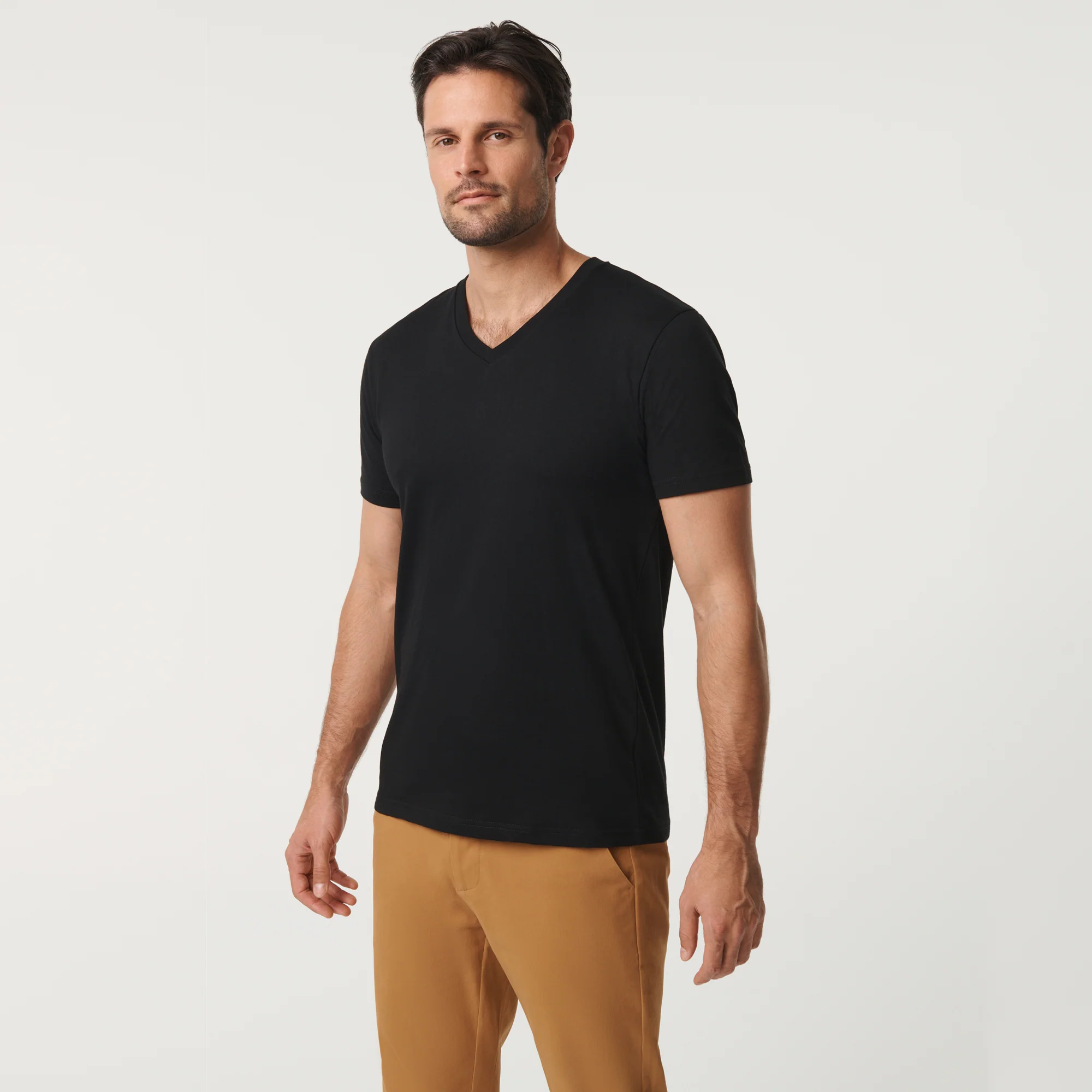 Classic V Neck - Jet Black - Image 4