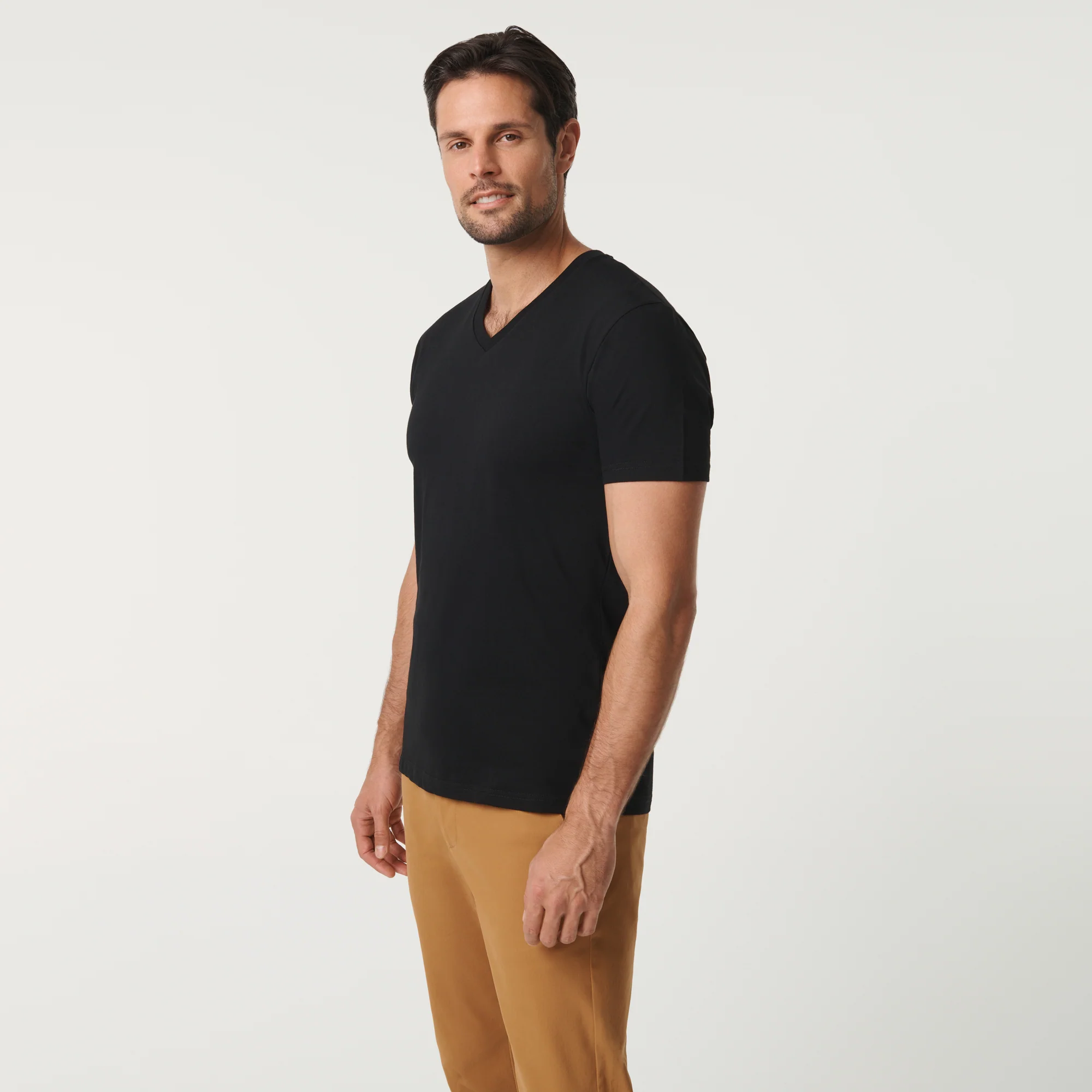 Classic V Neck - Jet Black - Image 5