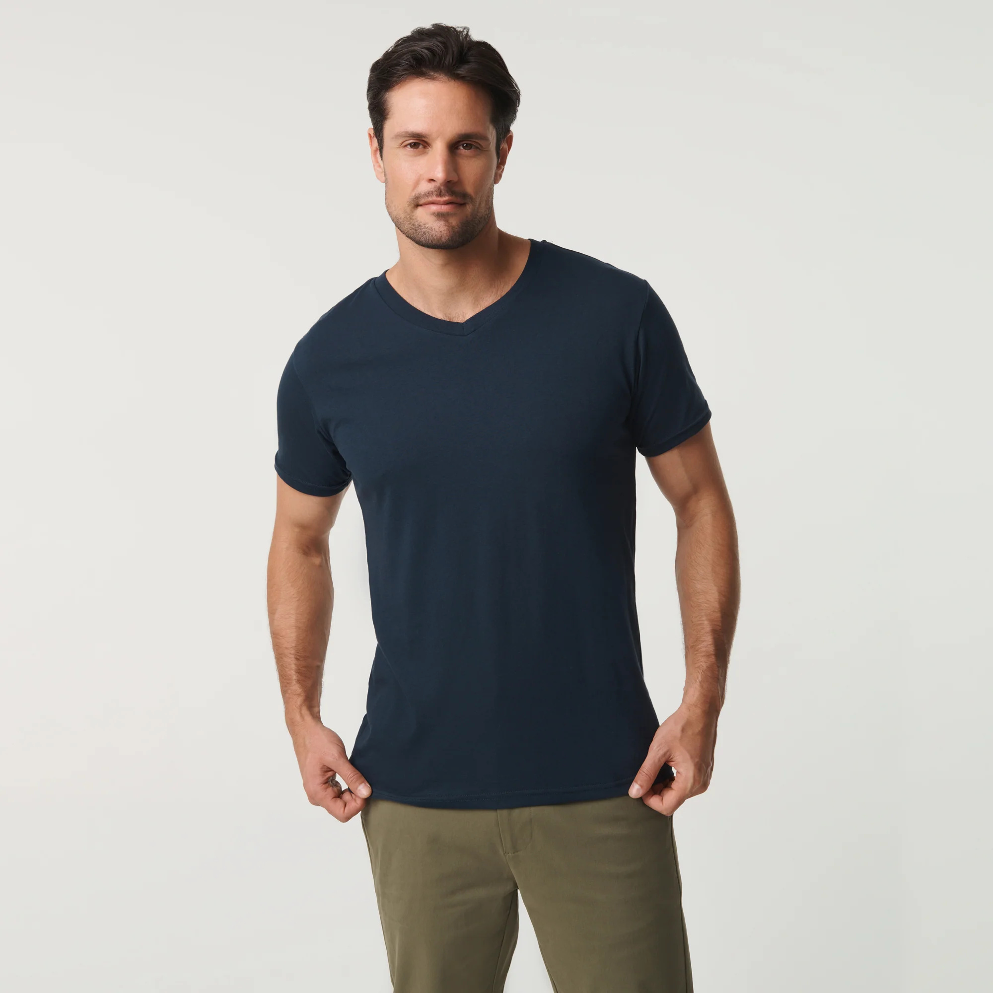 Classic V Neck - Navy - Image 6